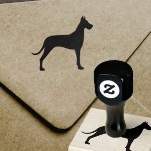 Great Dane Silhouette Rubber Stamp