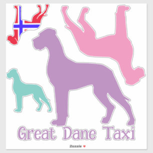 Great Dane Silhouette transparent Sticker