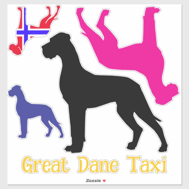 Great Dane Silhouette transparent Sticker (Sheet)