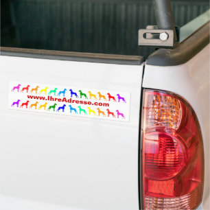 Great Dane Silhouettes and Text Bumper Sticker