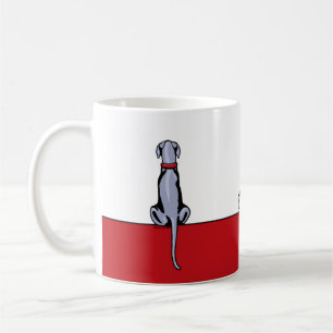 Great Dane Sit Blue UC Coffee Mug