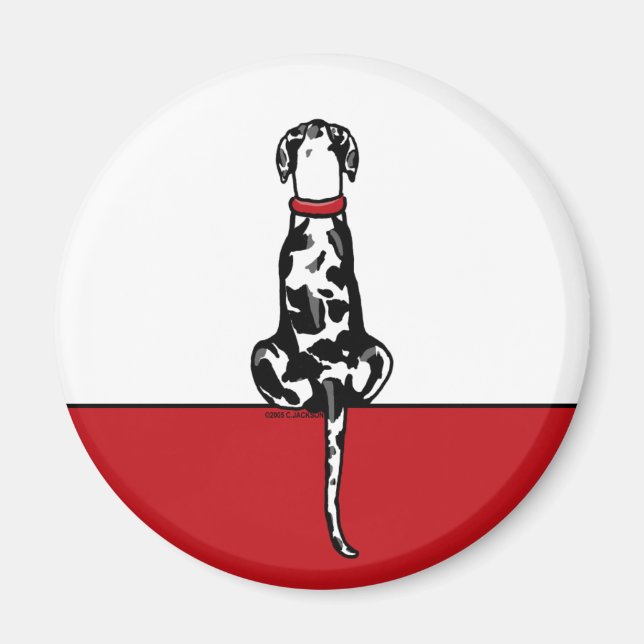 Great Dane Sit Harle UC Magnet (Front)