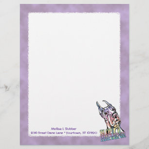 Great Dane Slop Happens Pastel Letterhead Design