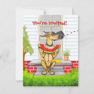 Great Dane SPIT Fawn Invitation
