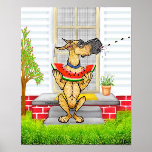 Great Dane SPIT Fawn Poster
