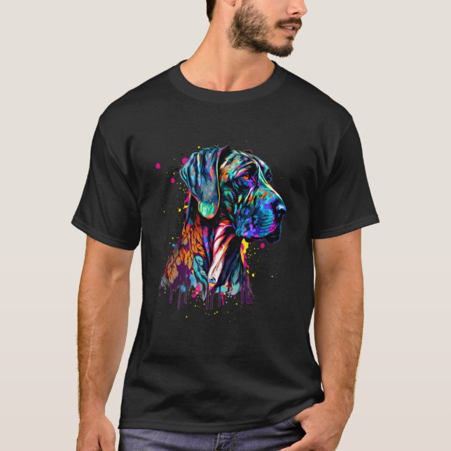 Great Dane Splash Art Dane T-Shirt (Front)