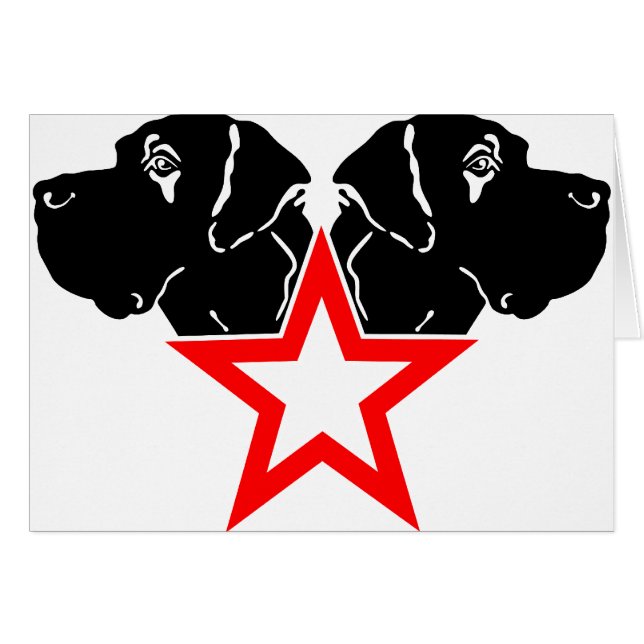 Great Dane Star Head (Front Horizontal)