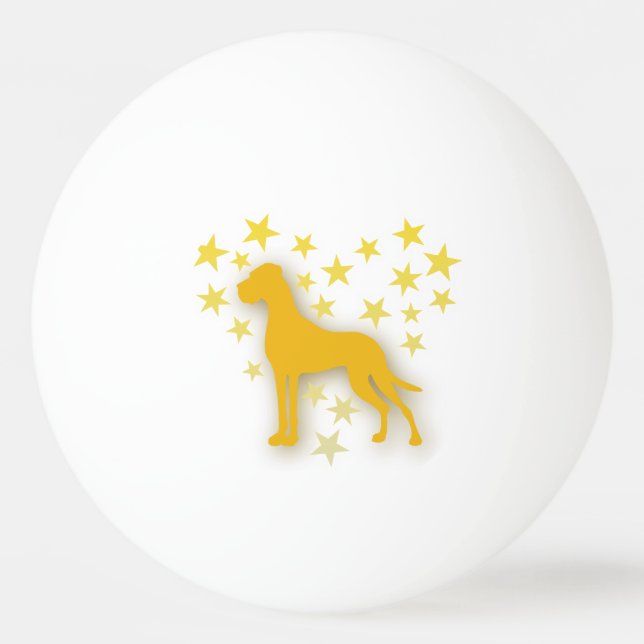 Great Dane Starheart Ping Pong Ball (Front)