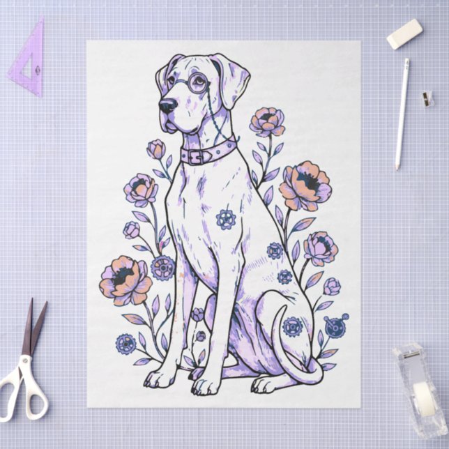 Great Dane steampunk  Tissue Paper (Craft)