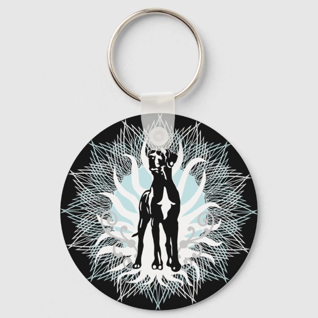 Great Dane Stud Key Ring (Front)