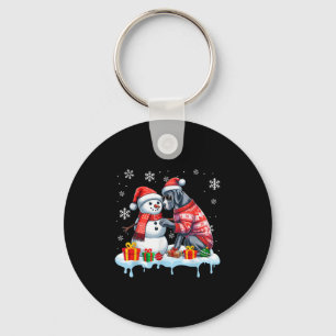 Great Dane Sungles Sweater Build Snowman Xmas Owne Key Ring