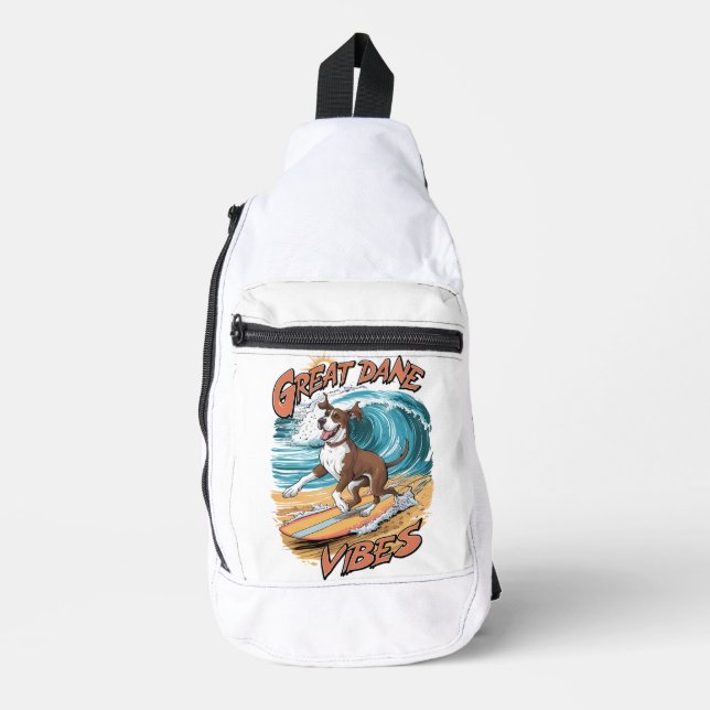 Great Dane Surfing Adventure Sling Bag (Front)