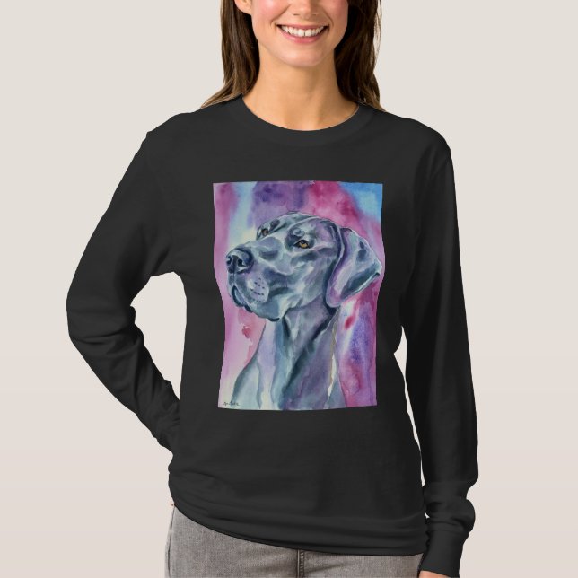 Great Dane T Shirt Blue Mood (Front)