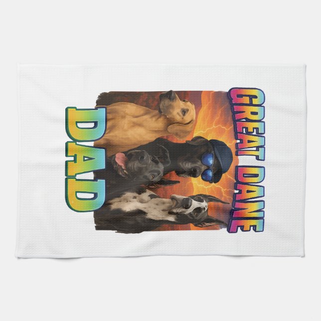 Great Dane Tea Towel (Horizontal)