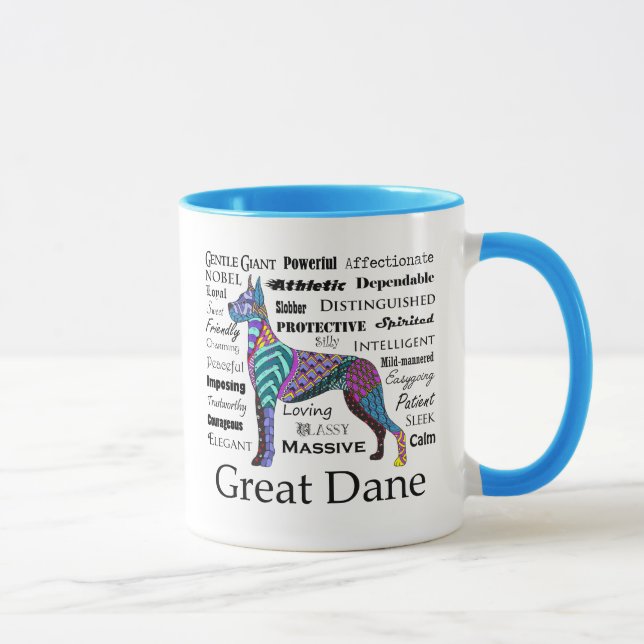 Great Dane Traits Mug (Right)