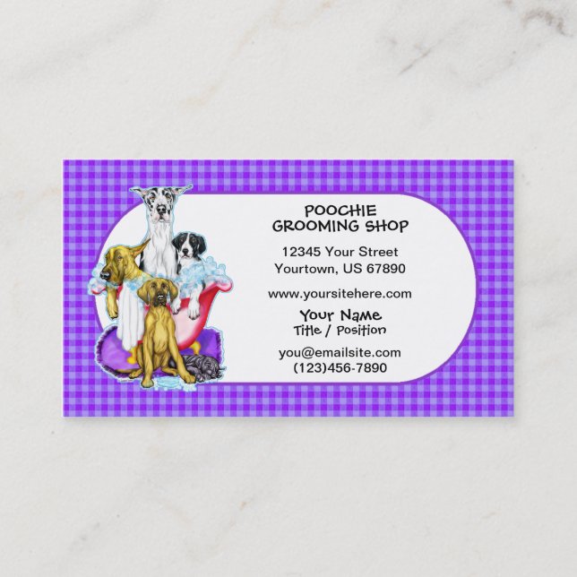 Great Dane Tub Full Business Cards (Front)
