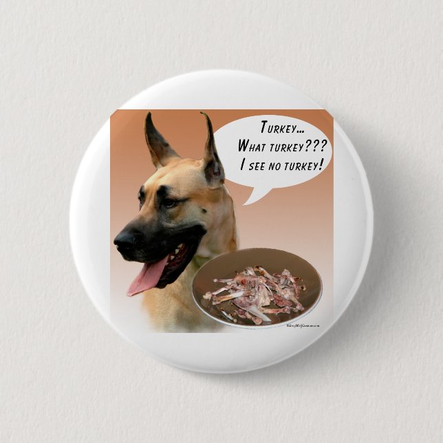 Great Dane Turkey 6 Cm Round Badge (Front)