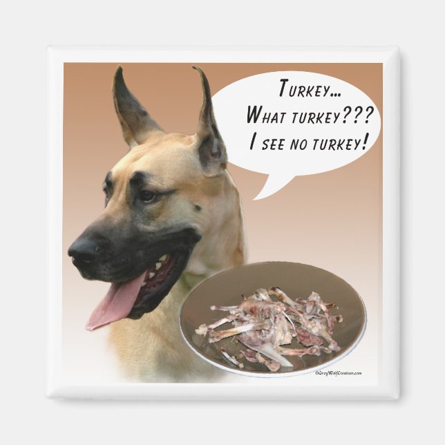 Great Dane Turkey Magnet (Front)