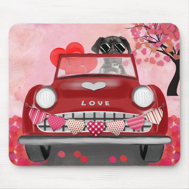 Great Dane Valentine's Day Delight Mouse Mat (Front)