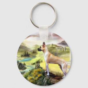 Great Dane Valley of Zeus Keychain