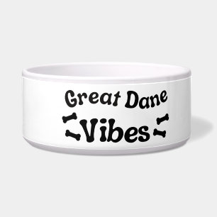 Great Dane Vibes Ceramic Dog Bowl