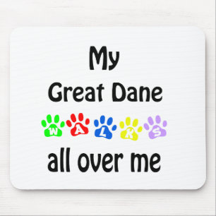 Great Dane Walks Design Mouse Mat
