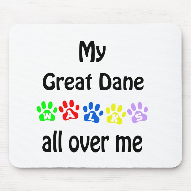 Great Dane Walks Design Mouse Mat (Front)