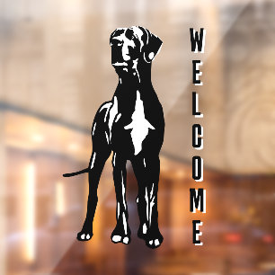 Great Dane Welcome Sticker / Cling