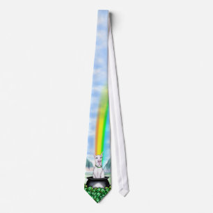 Great Dane White Pot O Gold Tie