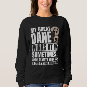 Great Dane Winks Gentle Dog  Fur Parent German Mas Sweatshirt
