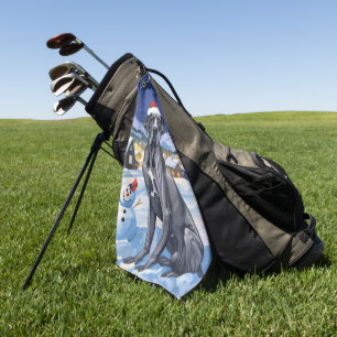 Great Dane Winter Wonderland Christmas Joy Golf Towel