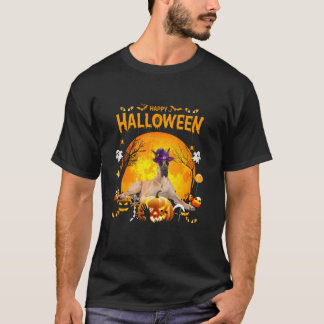 Great Dane Witch Pumpkin Halloween Girls Women Dog T-Shirt