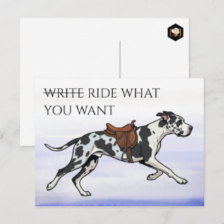 Great Dane Write or Ride Postcard