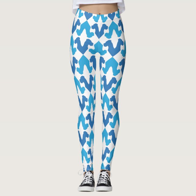 Great Danes blue Leggings (Front)