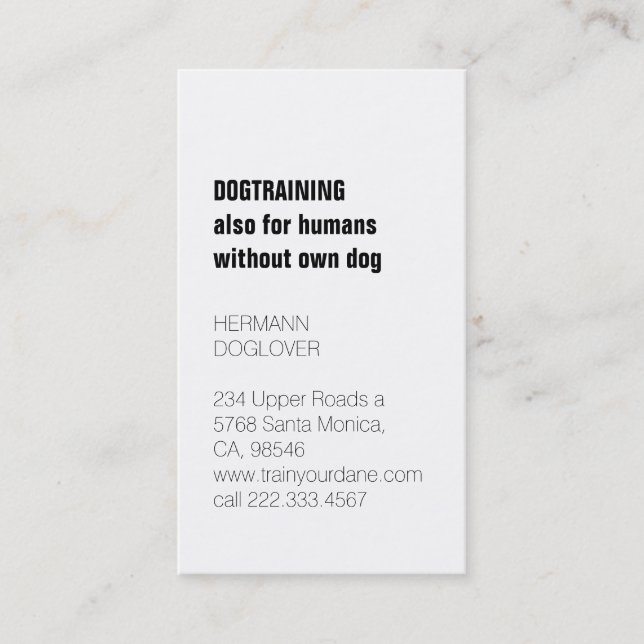 Great Danes Business Card (Front)