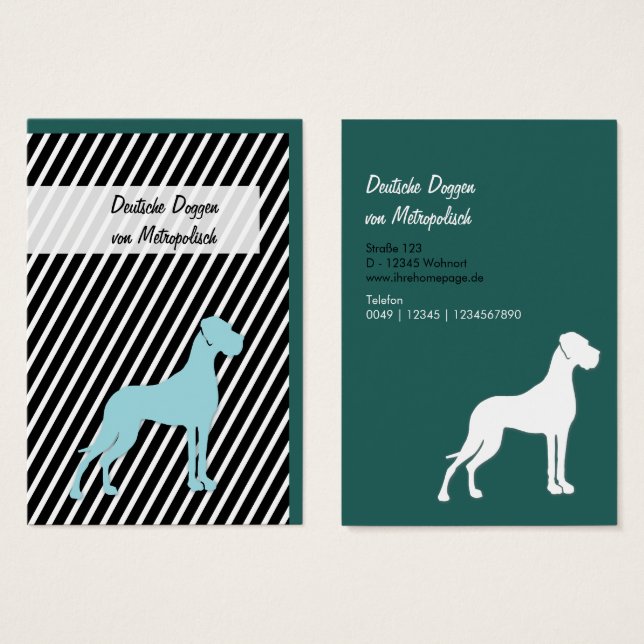 Great Danes diagonal background hard contrast (Front & Back)