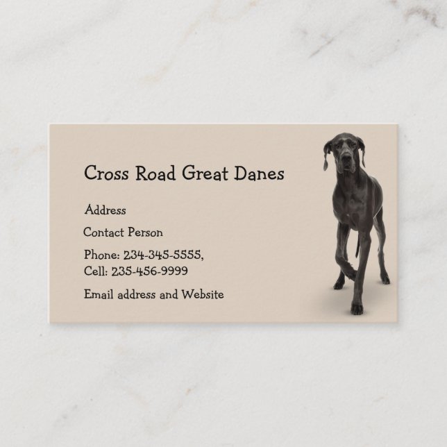 Great Danes Dog Pet Animal  Business Card (Front)