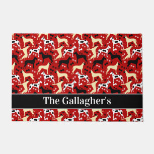 Great Danes Harlequin Fawn Pattern Personalized Do Doormat