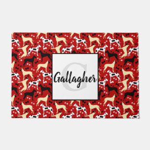 Great Danes Monogram Last Name       Doormat