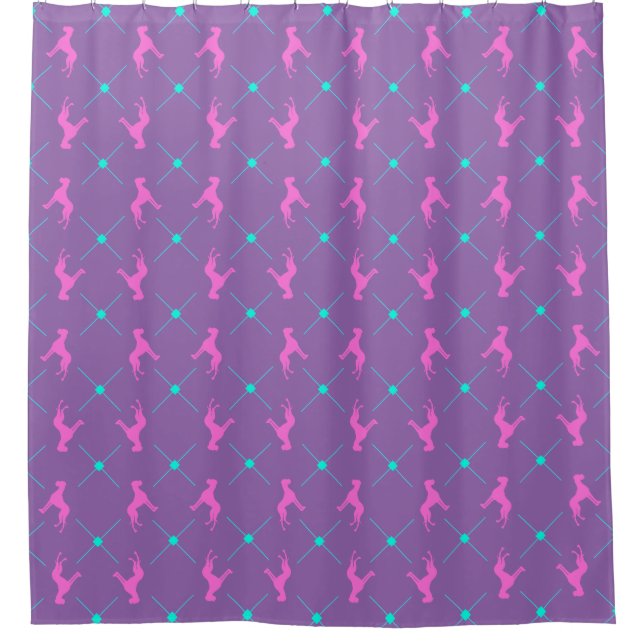 Great Danes purple Shower Curtain (Front)