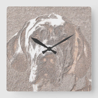 GREAT DANES SQUARE WALL CLOCK