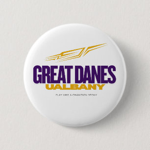 Great Danes UAlbany - College Baseball Spirit 6 Cm Round Badge