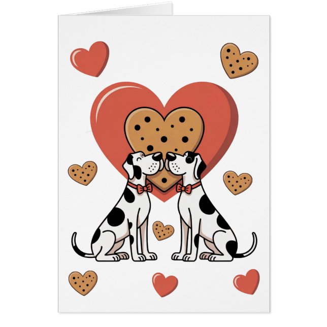 Great Danes Valentine's Day Card (Front)