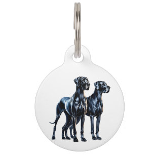 Great Danes Watercolor Pet Tag