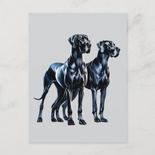 Great Danes Watercolor Postcard