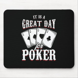 Great Day For Poker Casino Cards Gambler Gift Mouse Mat