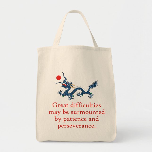 Great Difficulties May Be Surmounted - Perseveranc Tote Bag (Front)