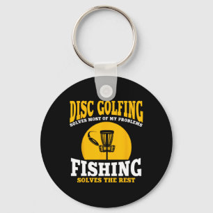 Great Disc Golf And Fishing Gift  Key Ring