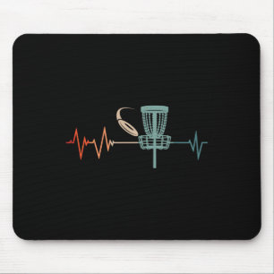 Great Disc Golf Heartbeat Gift Frisbee  Mouse Mat
