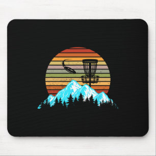 Great Disc Golf With Mountains Motif Gift Frisbee Mouse Mat